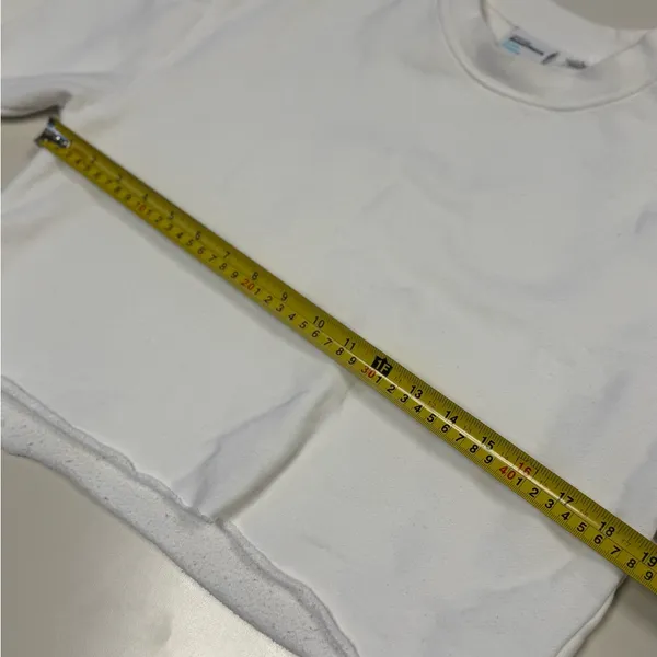 TNA Women's White Cropped Fleece Sweatshirt: Size Small - Image 8