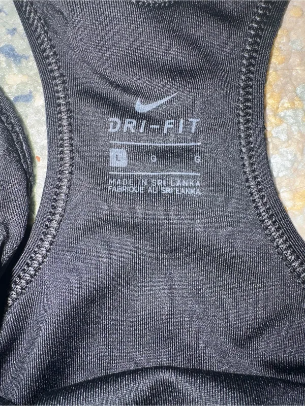 Nike Swoosh Dri-FIT Racerback Sports Bra - Black (Size Large, EUC) - Image 2