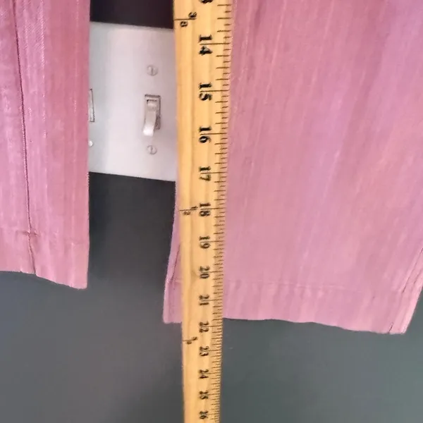 American Eagle Y2k‎ Pink Textured Stripe Stretch Crop Pants Low Rise Womens 6 - Image 7