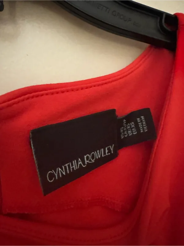 Cynthia Rowley Red Sleeveless Fit-and-Flare Dress - Image 4