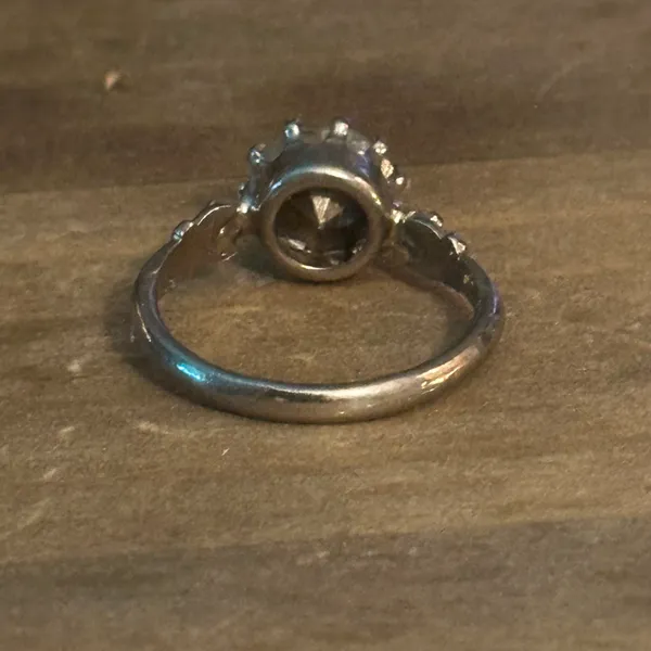 Vintage Austrian Crystal Ring Silver - Image 4