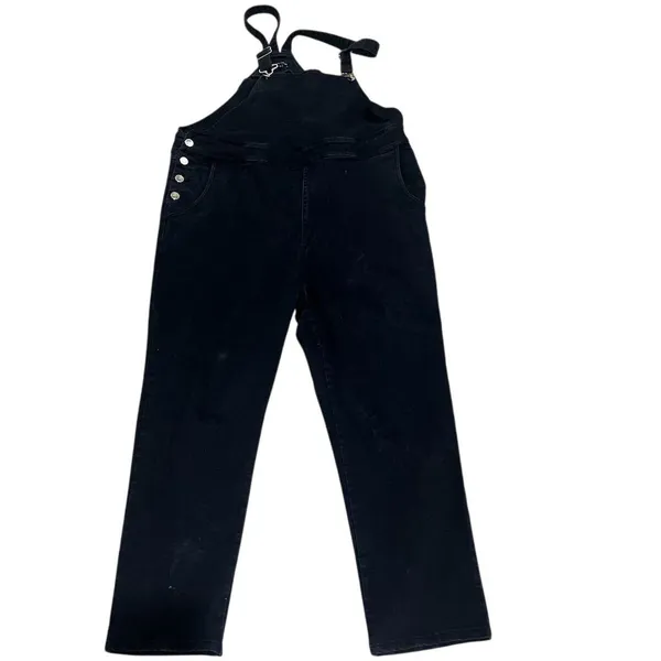 Universal Standard Women's Black Denim Overalls Size M - Image 2