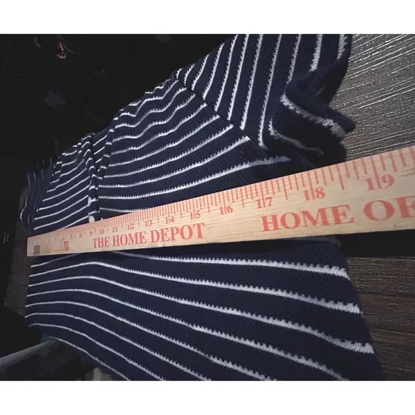 LOFT Womens Navy Blue Striped Cotton Short Sleeve Dress Nautical Coastal Medium - Image 5
