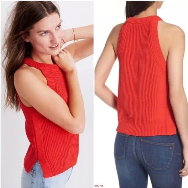 Chic NWT Women's Madewell high neck ribbed tank M OLDSTOCK SOLD‎ OUT - Image 2