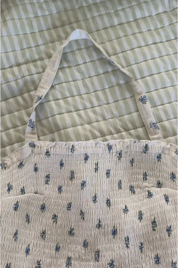 Hollister Dress Floral Mini Blue White Adjustable Straps - Image 5