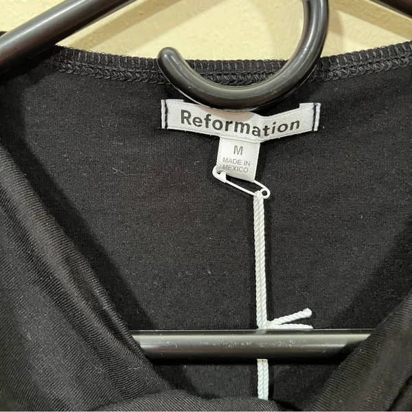 NWT Reformation black blouse top size medium Shae Knit Top - Image 2