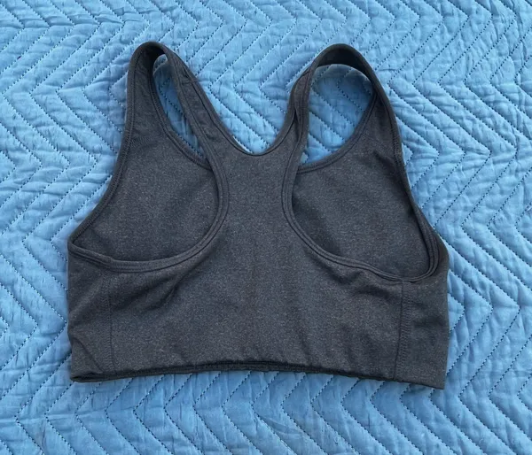 Nike Dri Fit Grey Sport Bra Size Medium - Image 2