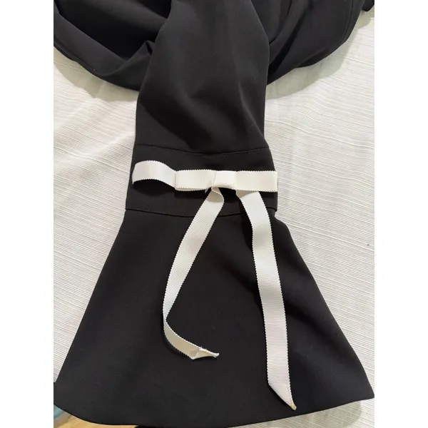Calvin Klein Black Bell Sleeve Bow Sheath Dress Womens 12 Boat Neck CD8C117L - Image 7