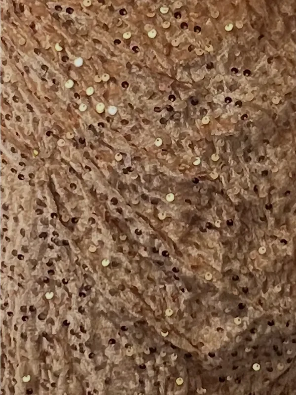 #15-14 Gold Velvet Bustier sequins embroidered appliqué long dress-Small/Size 4 - Image 8