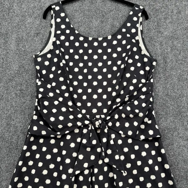 American Living Polka Dot Sleeveless FIt and Flare Midi Dress Scoop Neck Large - Image 3