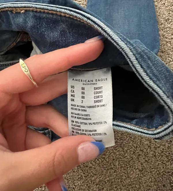 American Eagle Blue Jeans Short 00 - Image 4