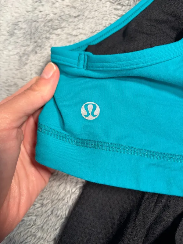 Lululemon Black & blue tank top with built in bra 4 - Image 11