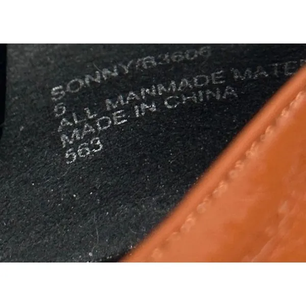 Blondo Sonny Waterproof Brown Patent‎ Chain Loafers Square Toe Shoes Size 5 - Image 7