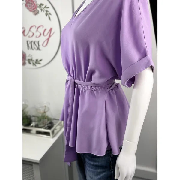 Cute Flowy Top Size L Purple Size L - Image 3