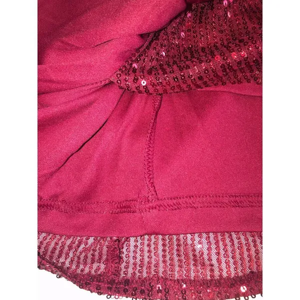 Cocktail Dress Size S Red Sparkle Sequined Party Cocktail Disco Wedding Guest - Image 7