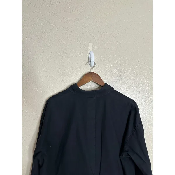 Djerf Avenue Breezy Shirt in Black size XS Relaxed Cotton Button Front - Image 6