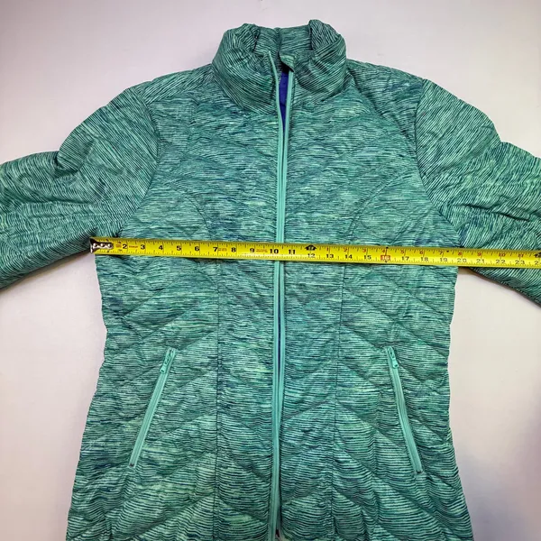 Tek Gear Women's Warm Tek Quilted Puffer Jacket Aqua Green Space Dye - Image 11