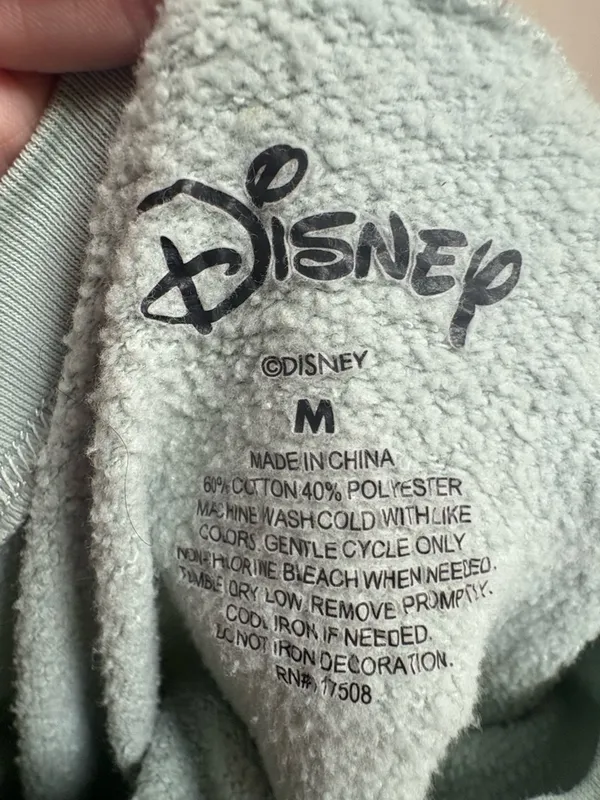 Disney Bambi Forest Friends Sweatshirt Medium Sage Green Cozy Cottagecore - Image 5