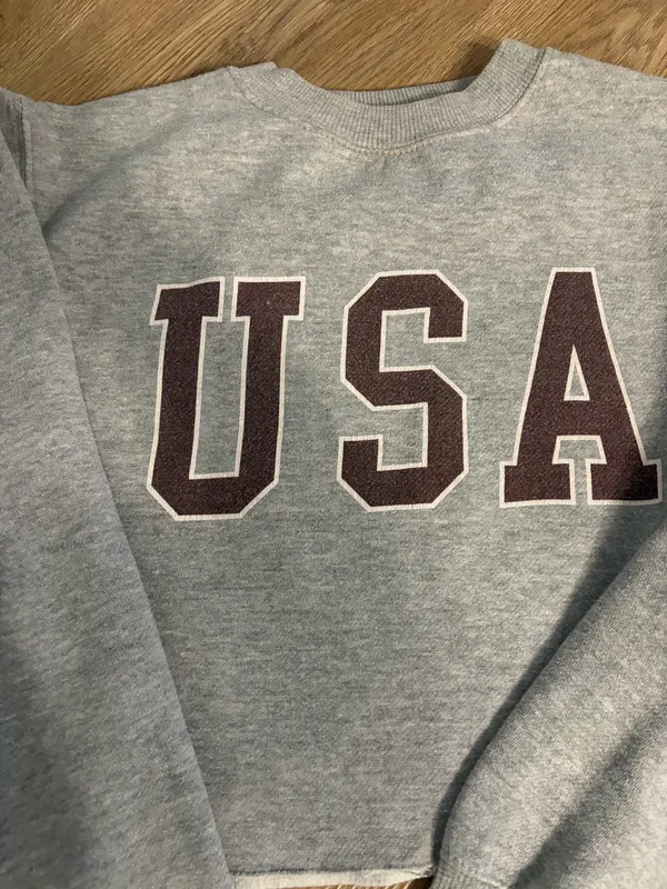 John Galt USA Sweatshirt Cropped Crewneck - Image 4