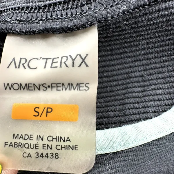 Arc'teryx Hoodie Performance Long Sleeve Top Fitted Outdoor Gray Aqua Small - Image 3
