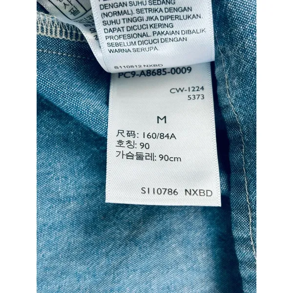 Levi's Amber Long Sleeve Blouse Square Neck‎ Shirt 100% Cotton Flowy Medium - Image 9