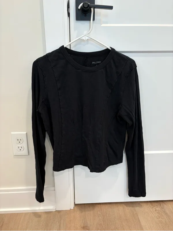 Pilcro by Anthropologie Seamed Top Size Large - Image 2