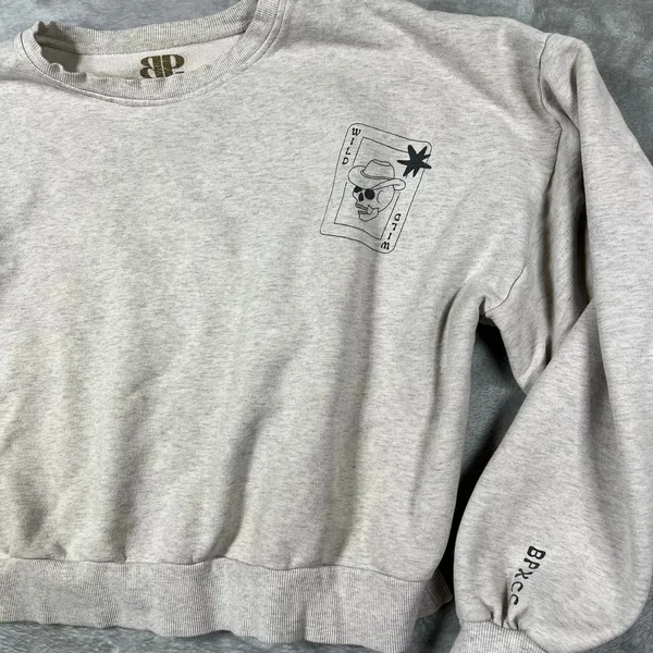 Wild Card Sweatshirt Grey Boxy Oversized Cozy XL Boxy - Image 2