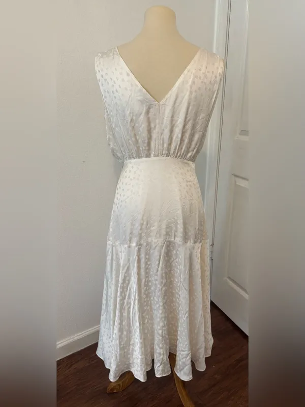 THE KOOPLES Jacquard Polka Dot Wrap Midi Cockatail Dress Size 1 US Small *Read* - Image 2