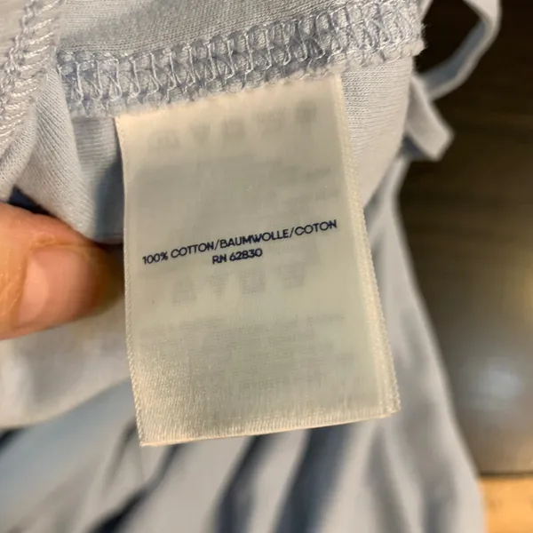 Lands End Womens XL Light Blue 100% Cotton Wide Leg Crop Drawstring Pants 545084 - Image 4