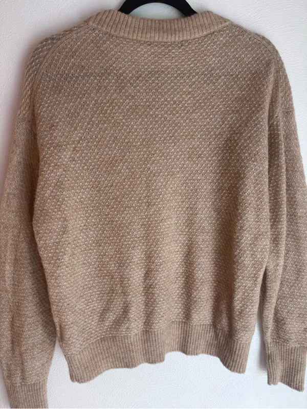 Quince Tan/Light Brown Crewneck Wool Sweater - Image 8