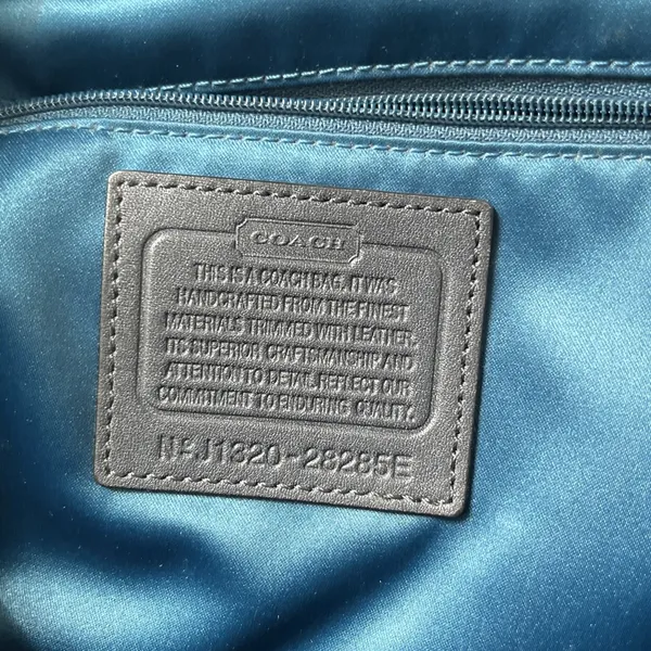 Coach Gray‎ C Logo Shoulder Bag Large Tote Satin Lining 28285E - Image 5