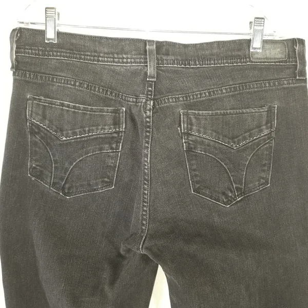 Levi's 505 Straight Leg Jeans Women's Size 12M Soft Black Stretch Denim Mid-rise - Image 11