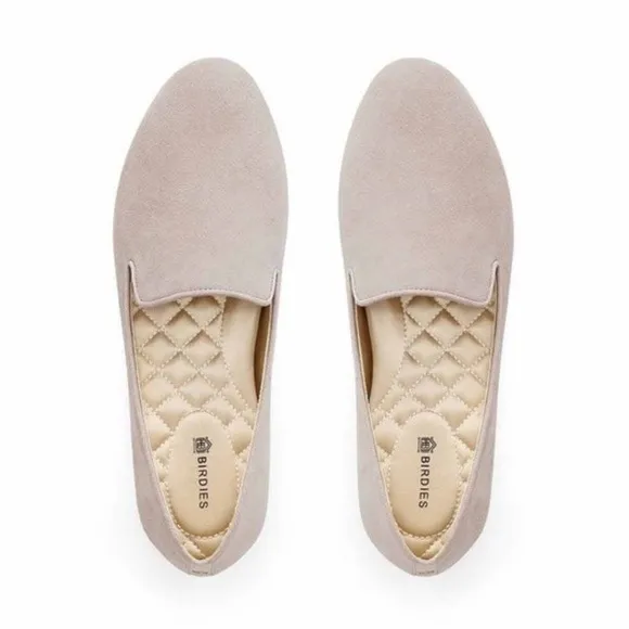 Birdies Loafers The Starling 8 Latte Suede Smoking Slipper Comfort Flats - Image 3