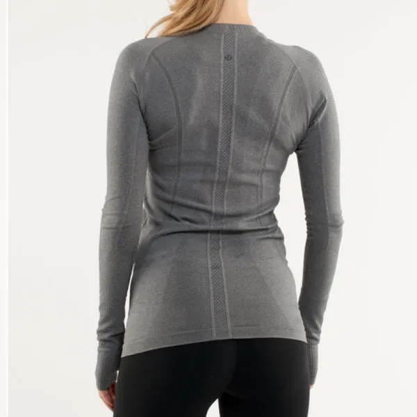 Lululemon Swiftly Tech Long Sleeve‎ Thumbholes Dark Classic Sport Grey 6 - Image 2