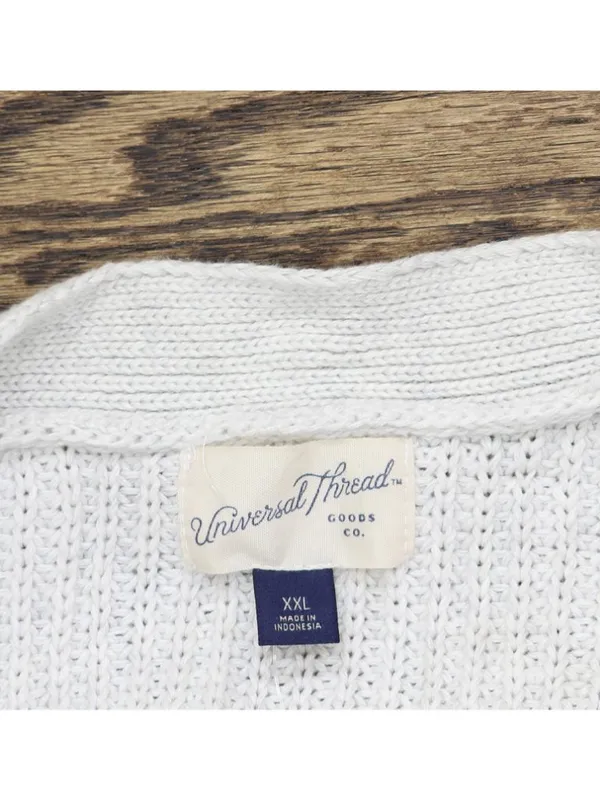 NWT Universal Thread Womens Button-Front Sweater Vest 94429990 Light Gray XXL - Image 4