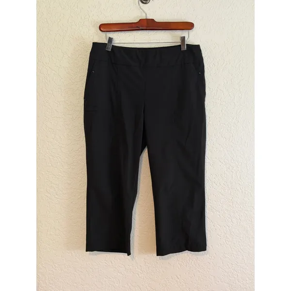 Chico's Zenergy Golf Pants Black 0.5 Womens Pull On Cropped Activewear - Image 10
