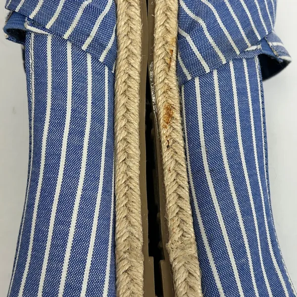Nautica Idelle Blue White Striped Espadrille Flats Knotted Bow Womens‎ 9.5 - Image 7