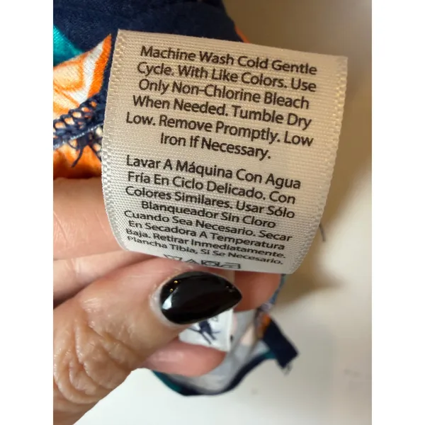 Joyspun Pajama Set Women Small Blue Orange Citrus Floral Print Short Sleepwear - Image 14