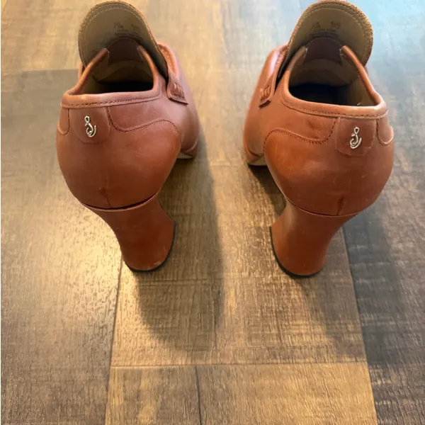 Sam Edelman Leather Block Heel Loafers Size 8 - Image 5