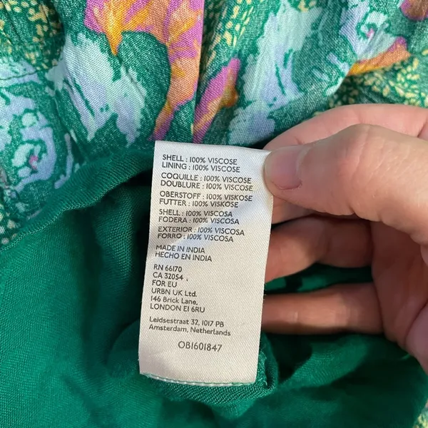 Free People Endless Summer Picnic Emerald Green Floral Boho Mini Dress - Sz S 🧡🎀 - Image 16