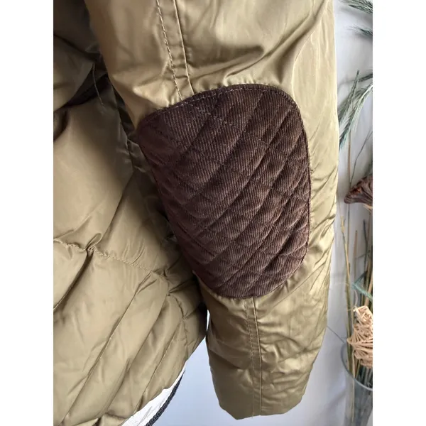 Gersemi Womens Olive Green Quilted Puffer Jacket Corduroy Elbow Patches Size‎ M - Image 4