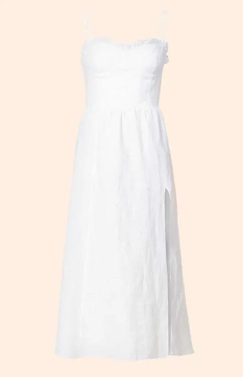 Reformation Prune Dress (White) - Image 2
