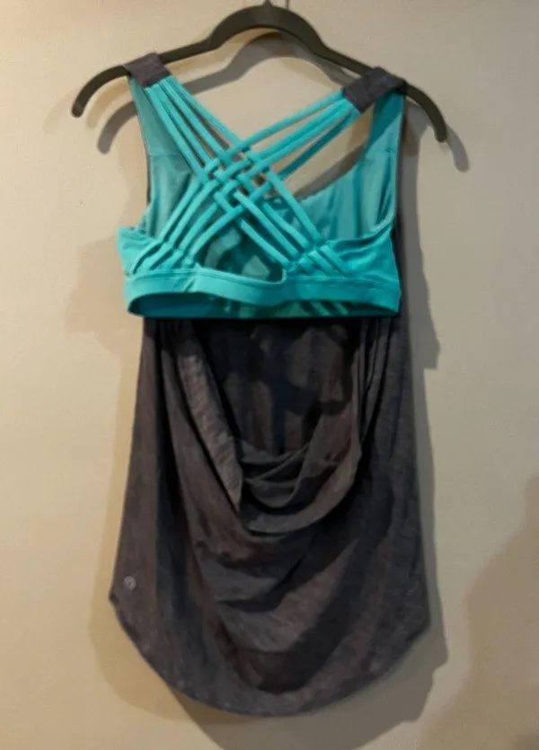 Lululemon Wild Tank Heathered Slate Bali Breeze - Image 3
