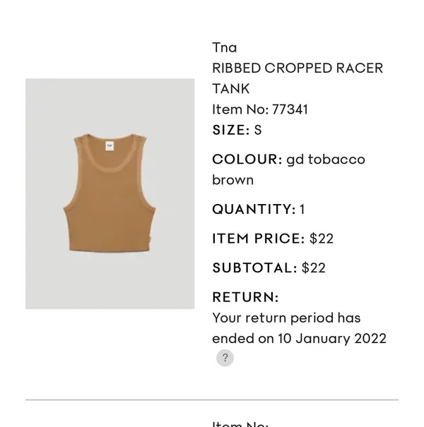 TNA Ribbed Cropped Racer Tank - Image 3