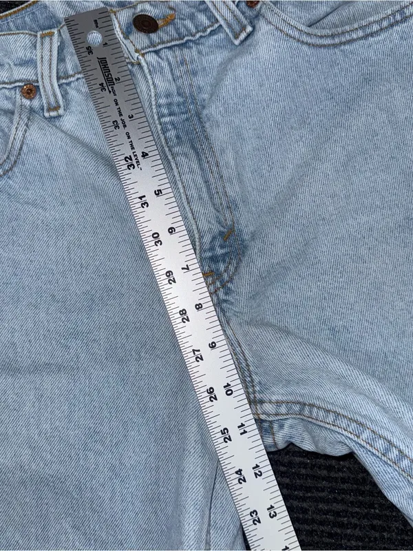 Vintage 90s Levis 550 Relaxed Fit Light Denim Shorts Women 9 / 27 USA Made Jorts - Image 10