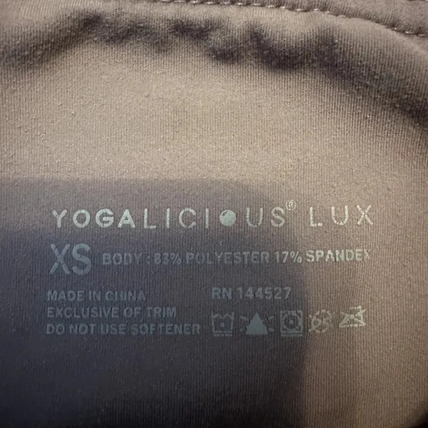 Yogalicious Lux Ankle Leggings High Rise Side Pocket Elastic Waistband Mauve XS - Image 4