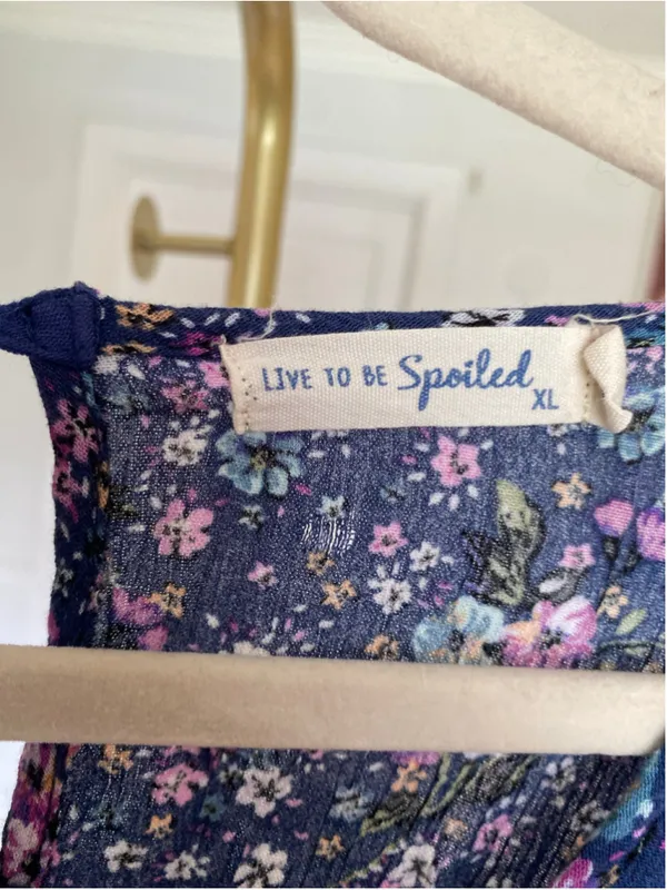 Live To Be Spoiled Floral‎ Midi Dress Boho Cottagecore Prairie Coquette Feminine - Image 7