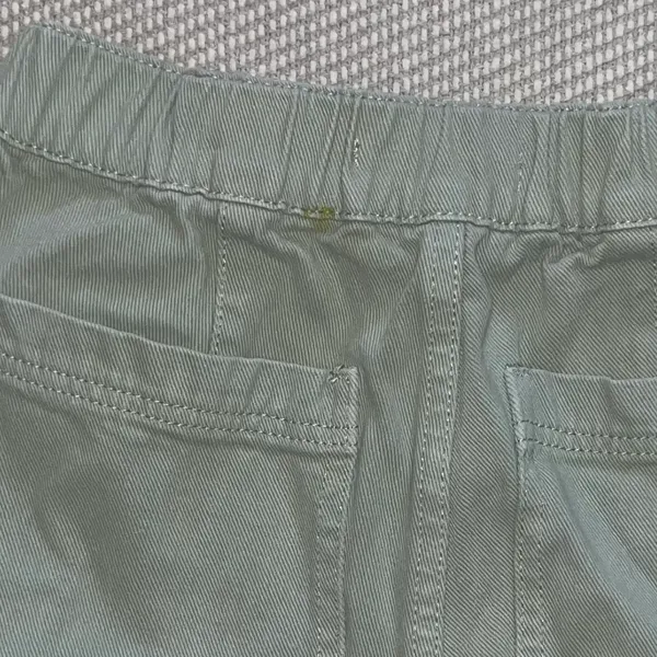 PacSun Paperbag Sage Light Green Cargo Jean Shorts With Elastic Waist Band Sz Xs - Image 3
