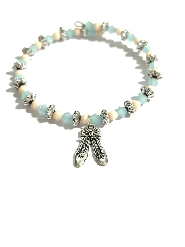 Ballet shoes charm bracelet Blue - Image 2