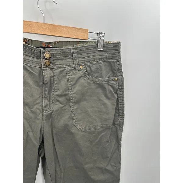 One5One Women Army Green Cotton Blend Cargo‎ Pants Size 14 MC21380ZSM - Image 4